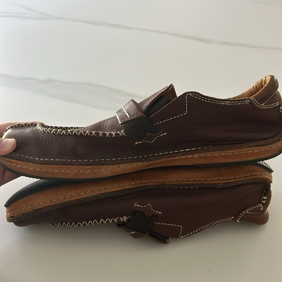 Genuine Leather Loafer Moccasin Driving Shoe Slip On low casual dress brown - Picture 8 of 8